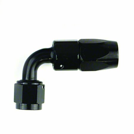 SPEEDFX HOSE ENDS Full Swivel; -10AN; 90 Degree; Anodized; Black; Aluminum; Single 511090BK